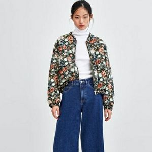 Zara TRF collection floral bomber jacket
